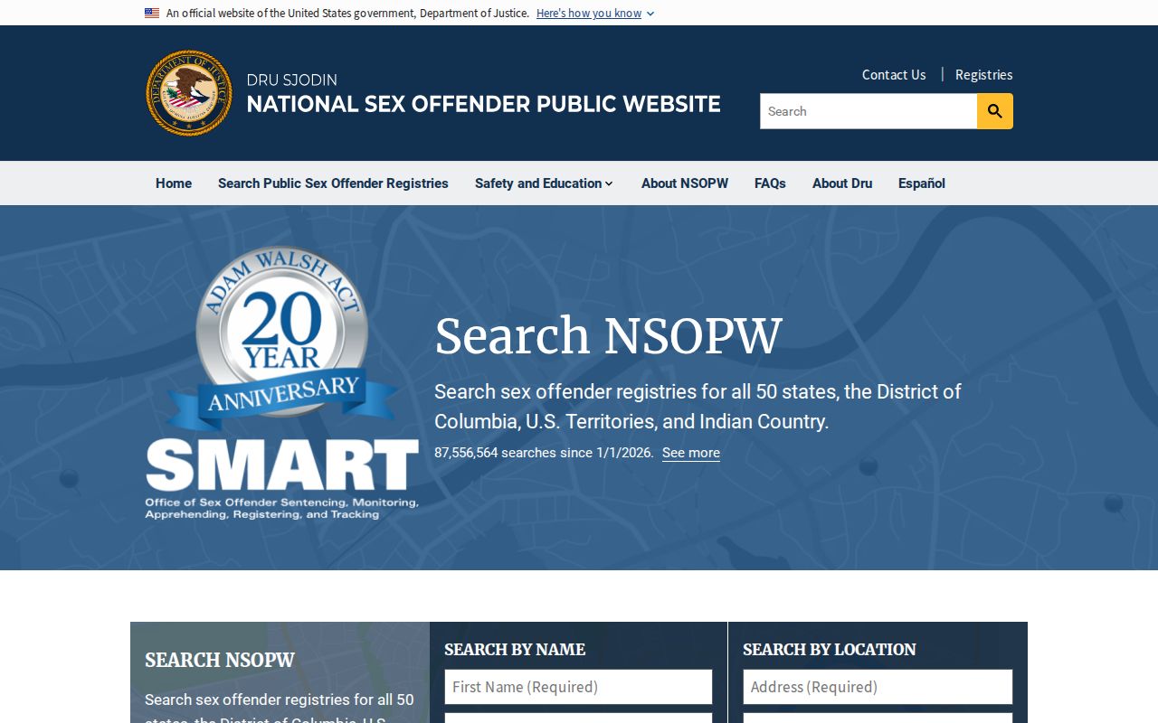 Buchanan County sex offender lookup using the national NSOPW search interface